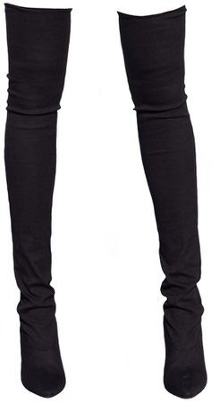 YEEZY Black Thigh Boots