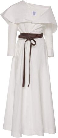 October Belted Cotton-Poplin Dress