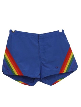 blue rainbow shorts