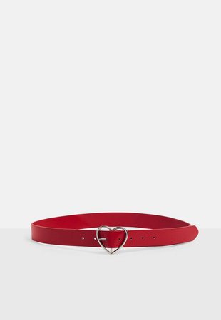 Red Heart Buckle Belt | Missguided