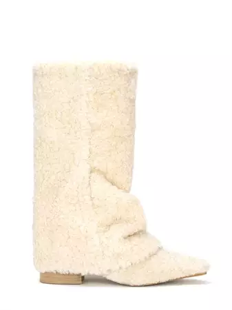 Shearling Wrinkle Boots (Long) | W Concept