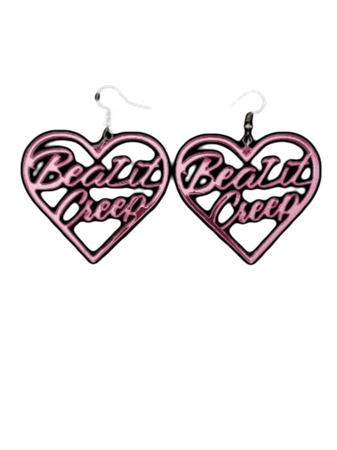 pink hearts pastel goth earrings jewelry