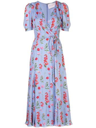 Carolina Herrera floral-print Wrap Dress - Farfetch