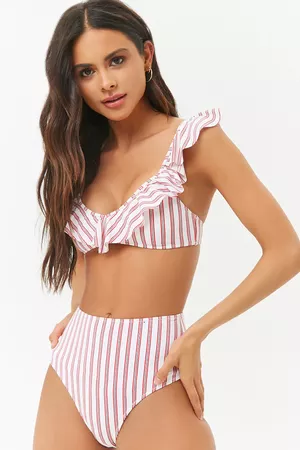 Striped High-Waist Bikini Bottoms | Forever 21