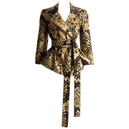 Yves Saint Laurent by Stefano Pilati black and gold evening jacket, circa 2008 For Sale at 1stdibs