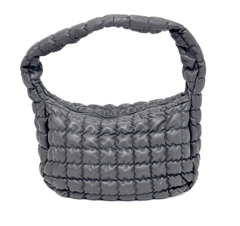 grey quilted