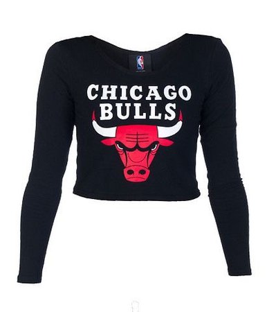NBA 4 Her Chicago Bulls Fitted Crop Top