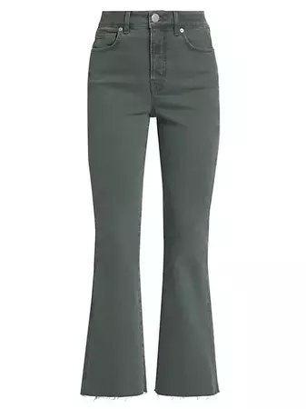 Shop Veronica Beard Carson High-Rise Stretch Flare Ankle Jeans | Saks Fifth Avenue