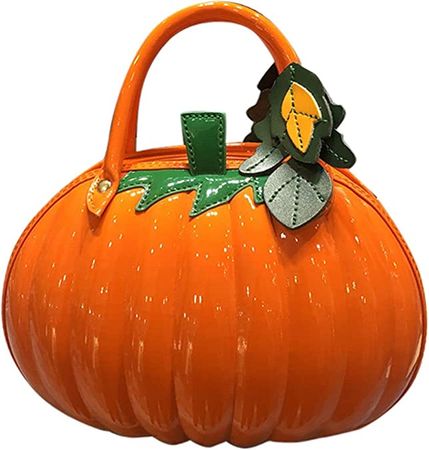 QZUnique Pumpkin Shoulder Bag 3D Glossy PU Purses Halloween Novelty Crossbody Bag holiday Party Gift Candy Bag: Handbags: Amazon.com