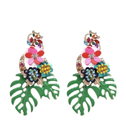 tropical earrings