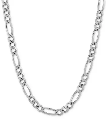 Giani Bernini Figaro Link Chain 18" Necklace (4-1/3mm) in Sterling Silver - Macy's