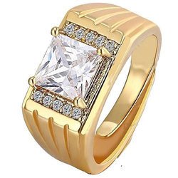 Keyline 24k Gold Plated Beautiful American Diamond Cool Ring For Men at Rs 300/piece | Mens Gold Ring | ID: 20363211612