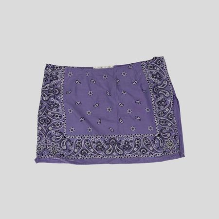 Purple Bandana Print Mini Skirt