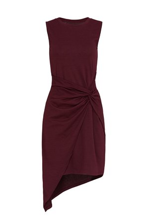 Burgundy Twist Front Dress by TROUVÉ for $30 | Rent the Runway