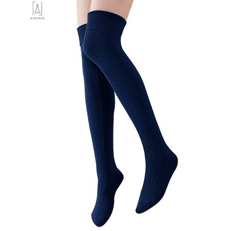 navy blue knee high stockings