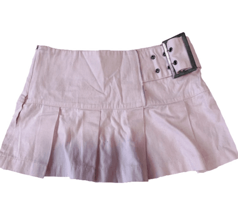 pink buckle Y2K skirt
