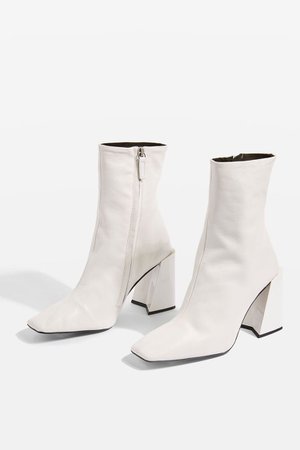 70s style white boots