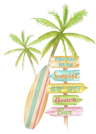 Cali Background Watercolor PNG:KlosetKouture