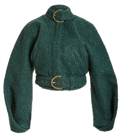 cult Gaia green shearling jacket