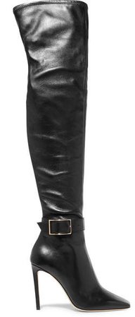 Takara 100 Leather Over-the-knee Boots - Black