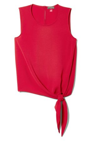 Vince Camuto Sleeveless Tie Front Blouse | Nordstrom
