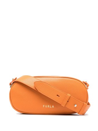 Furla logo-print crossbody bag orange WB00253HSF000 - Farfetch