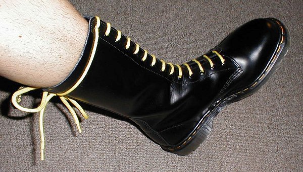 ladder yellow lace boots