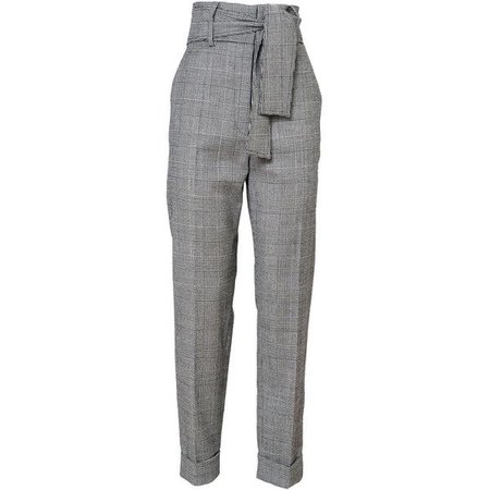 Prince Of Wales Checked High Rise Carrot-Leg Trousers ($450)