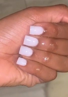short white nails