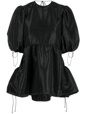 Shop black Cecilie Bahnsen Lulu puff-sleeve peplum top with Express Delivery - Farfetch