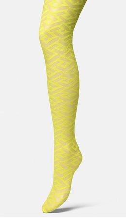 yellow Versace stockings