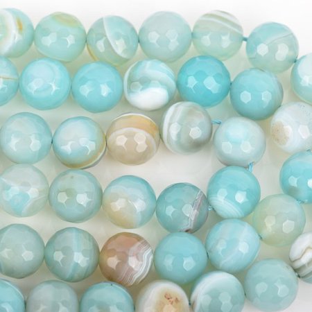 6mm Round Agate Beads Robin's Egg BLUE Faceted Turquoise | Etsy