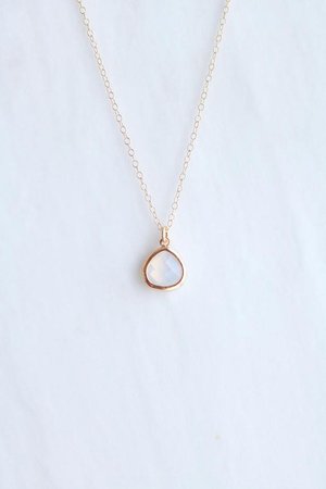 Violet Opal Necklace Necklace Gold Necklace Stone | Etsy