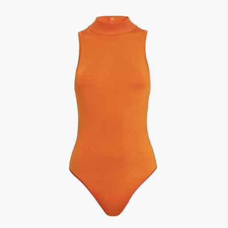 orange bodysuit