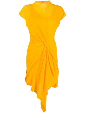 Nina Ricci draped front shift dress yellow 20PCRO008CO0929U6069 - Farfetch