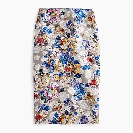 Collection floral jacquard pencil skirt - Women's Skirts | J.Crew