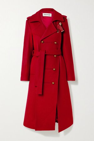 Monse | Asymmetric embellished wool-blend coat | NET-A-PORTER.COM