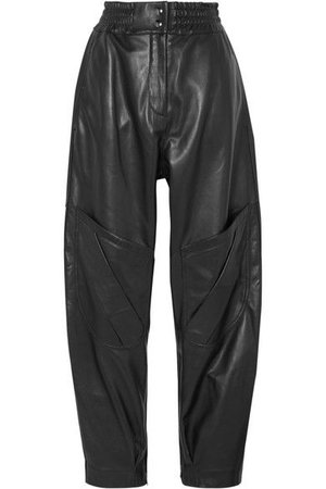 Louiza Leather tapered pants