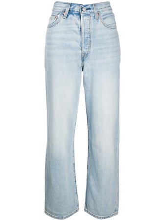 Levi's Ribcage high-rise straight jeans - FARFETCH
