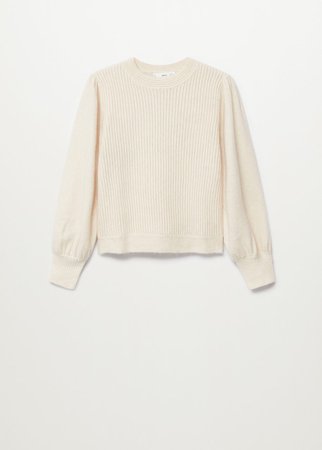 Sweater with puffed sleeves - Women | Mango USA