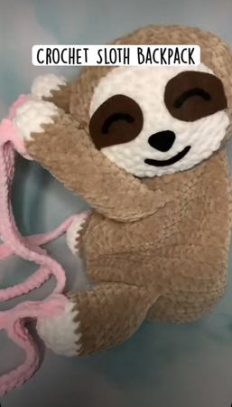 crochet sloth backpack