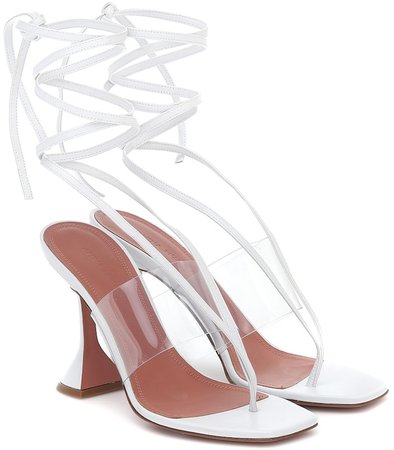 Zula PVC-trimmed leather sandals