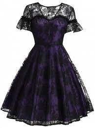 purple and black lace dress - Google Search