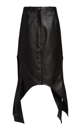 Reverse Leather Midi Skirt By Courrèges | Moda Operandi