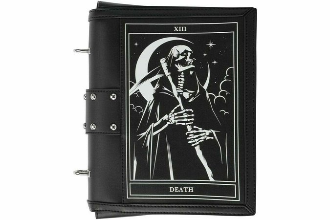 Killstar Death Grim Reaper Tarot Card Moon Gothic Punk Handbag Purse KSRA002177 - Fearless Apparel