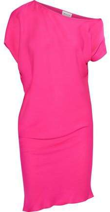 Julena One-shoulder Neon Stretch-silk Dress