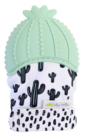 Amazon.com : Itzy Ritzy Silicone Teething Mitt – Soothing Infant Teething Mitten with Adjustable Strap, Crinkle Sound and Textured Silicone to Soothe Sore and Swollen Gums, Cactus : Baby