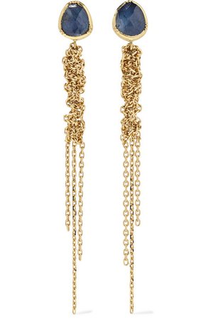 Brooke Gregson | Waterfall 18-karat gold sapphire earrings | NET-A-PORTER.COM