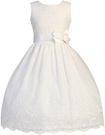 Amazon.com: Swea Pea & Lilli First Communion Dresses for Girls Organza Available in Girls 7-16 and Plus Size in White (Size 10): Clothing, Shoes & Jewelry