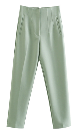 green mint pants